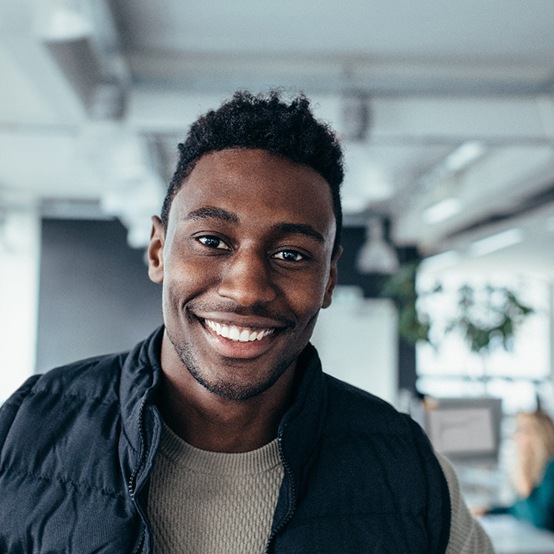 Patient in Jupiter smiling with dental implants