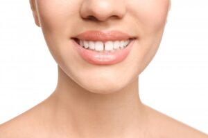 Woman with a gap in her smile
